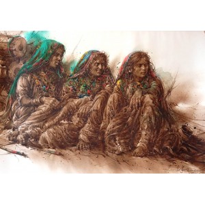 Ali Abbas, 19 x 27 inch, Watercolor on Paper, Figurative Painting, AC-AAB-322